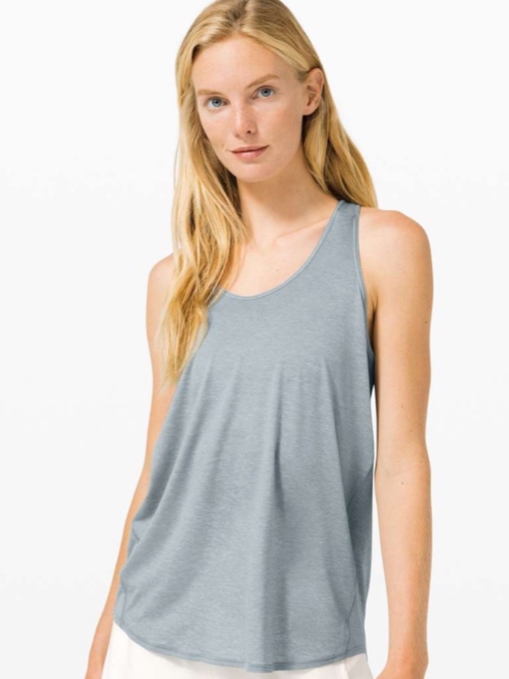 Lululemon Essential Tank *Pleated in Blue Cast